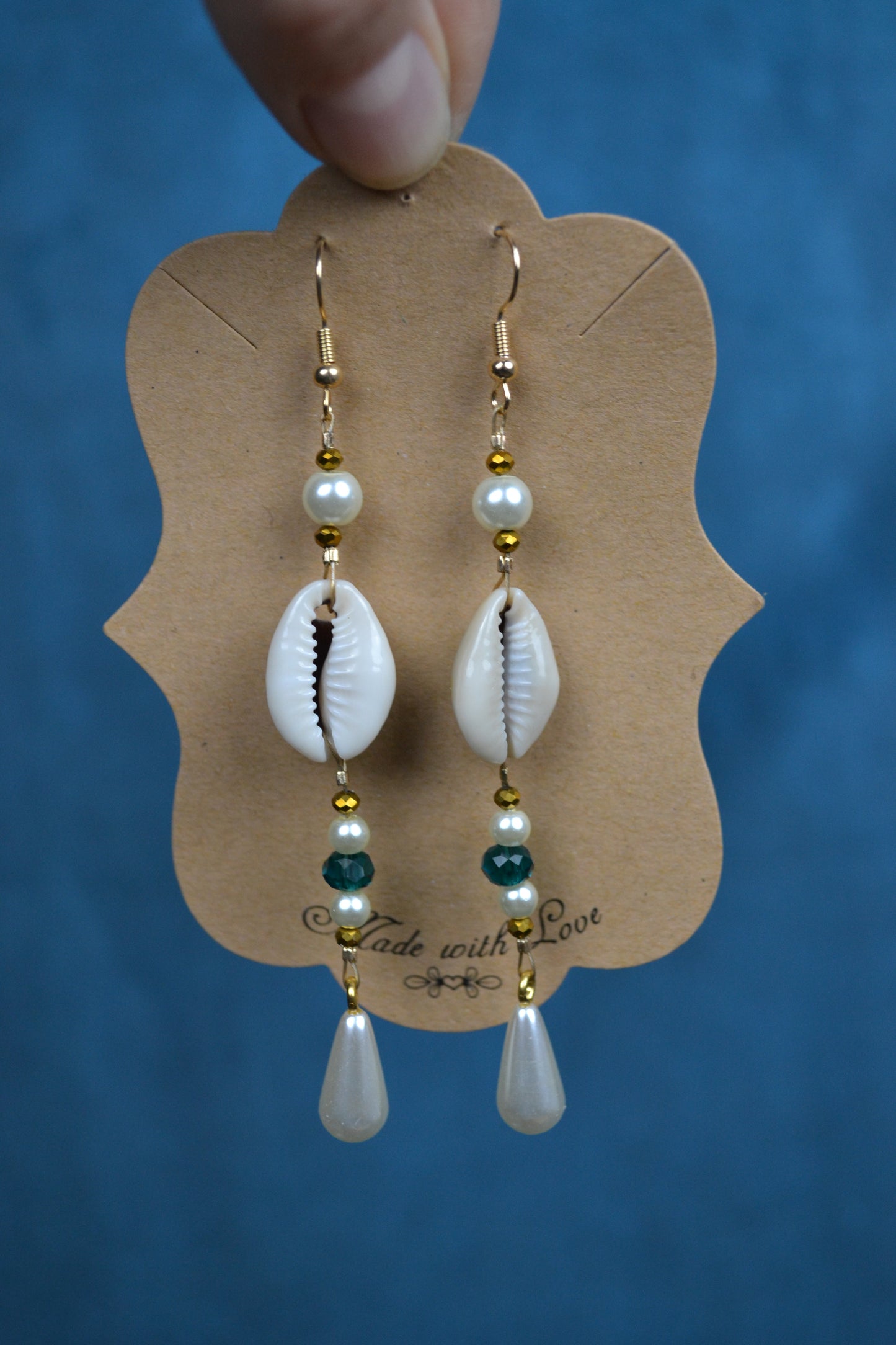Long Kauri Earrings green