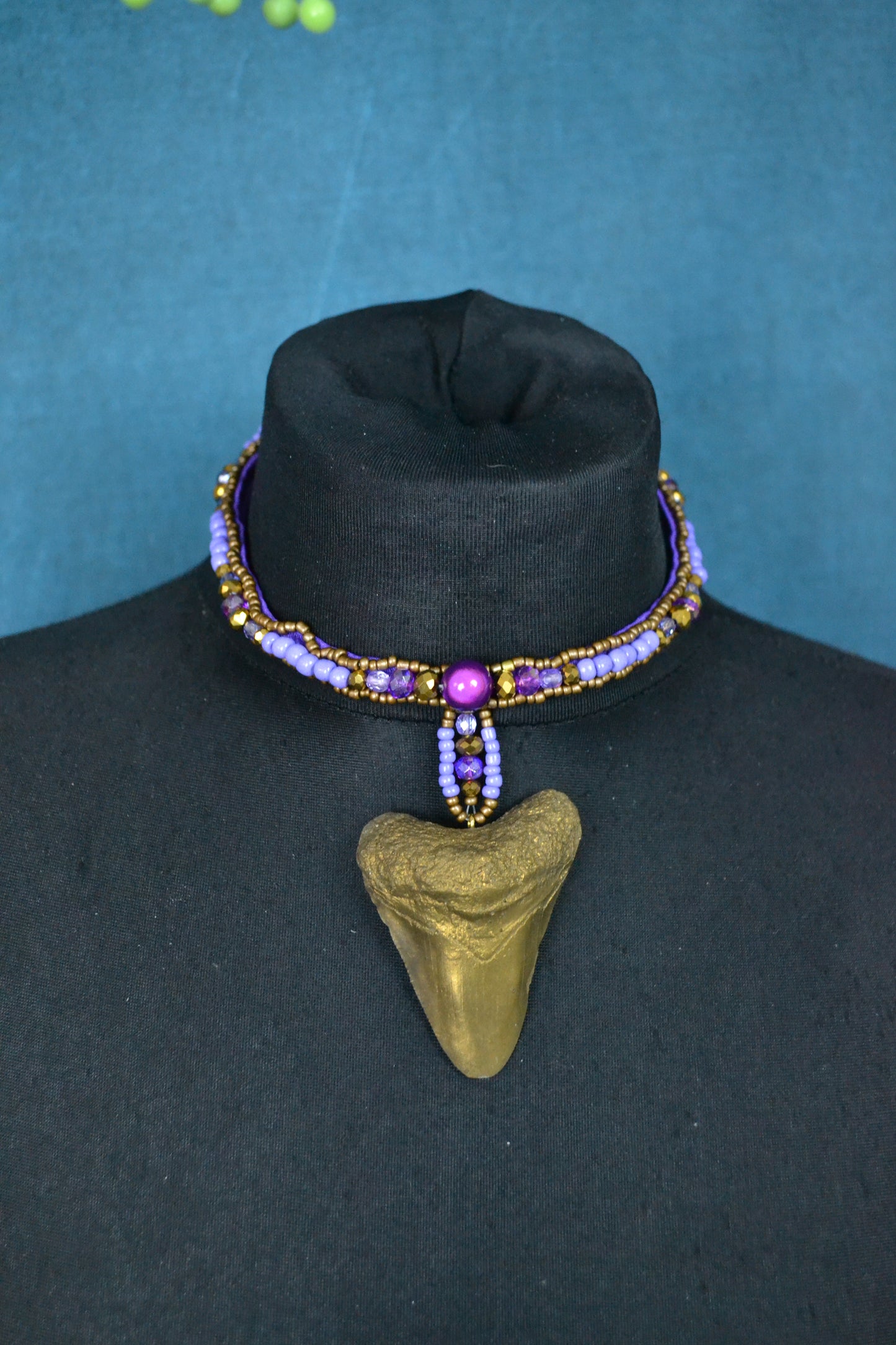 Purple Shark tooth Choker