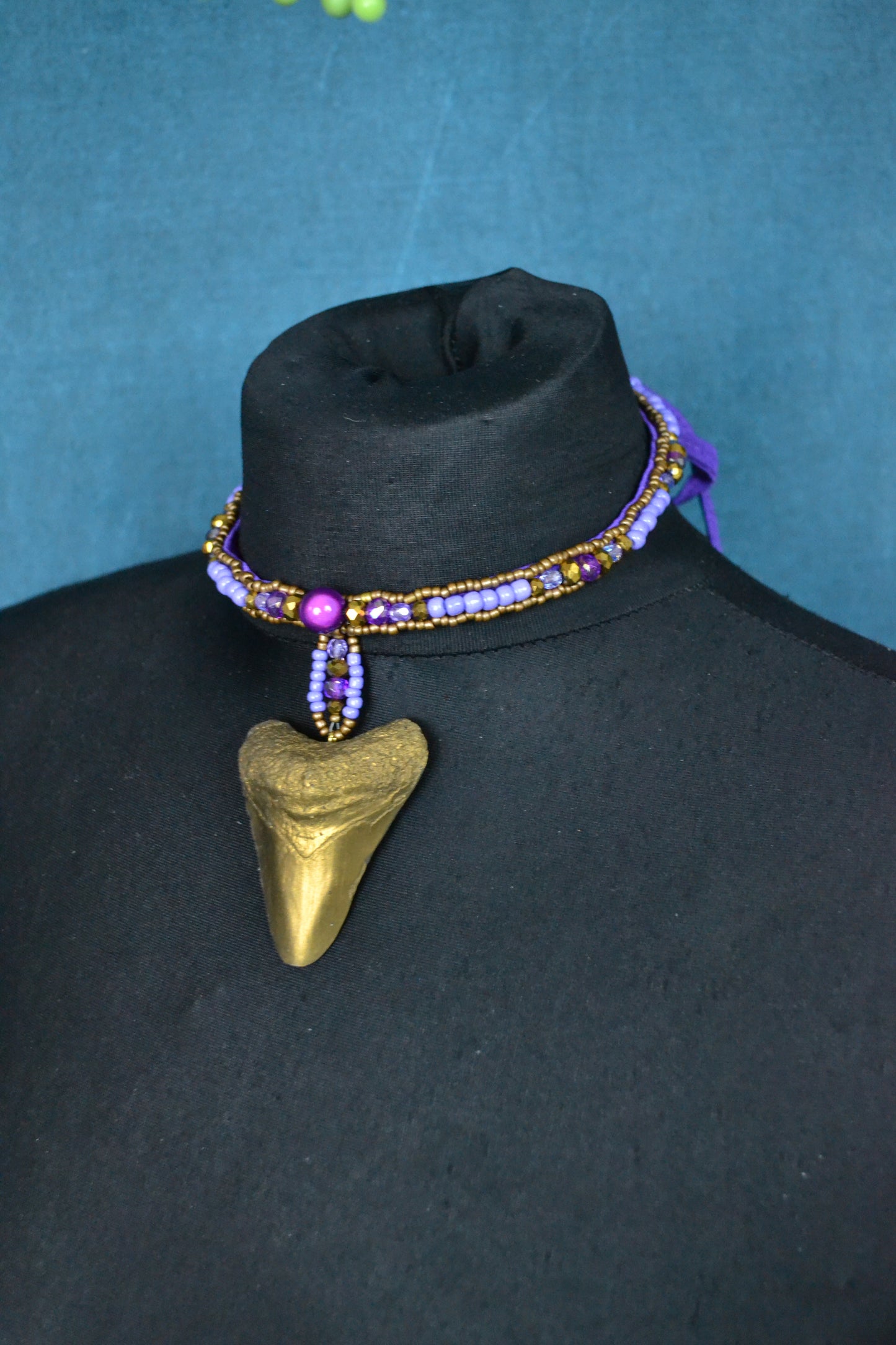 Purple Shark tooth Choker