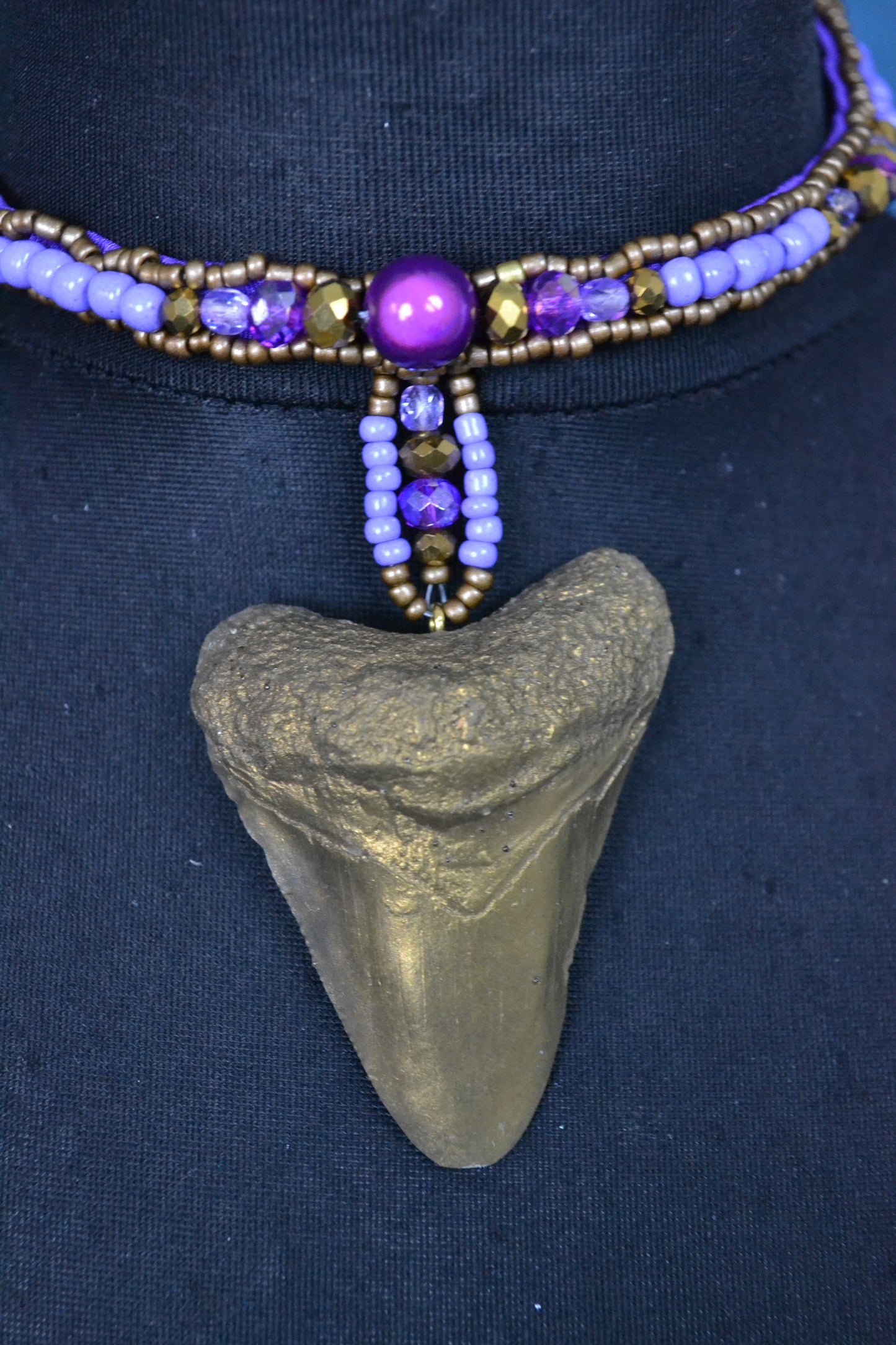 Purple Shark tooth Choker