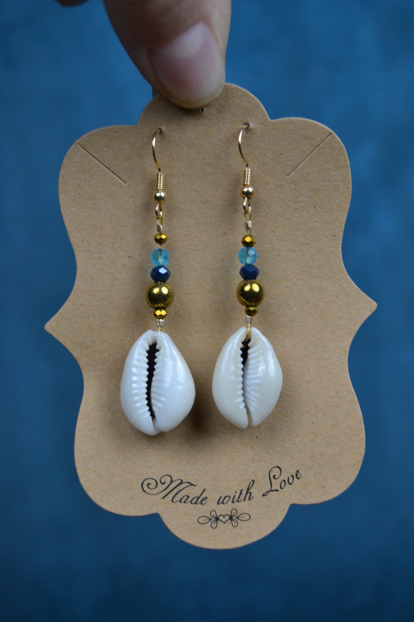 Kauri Earrings blue/gold