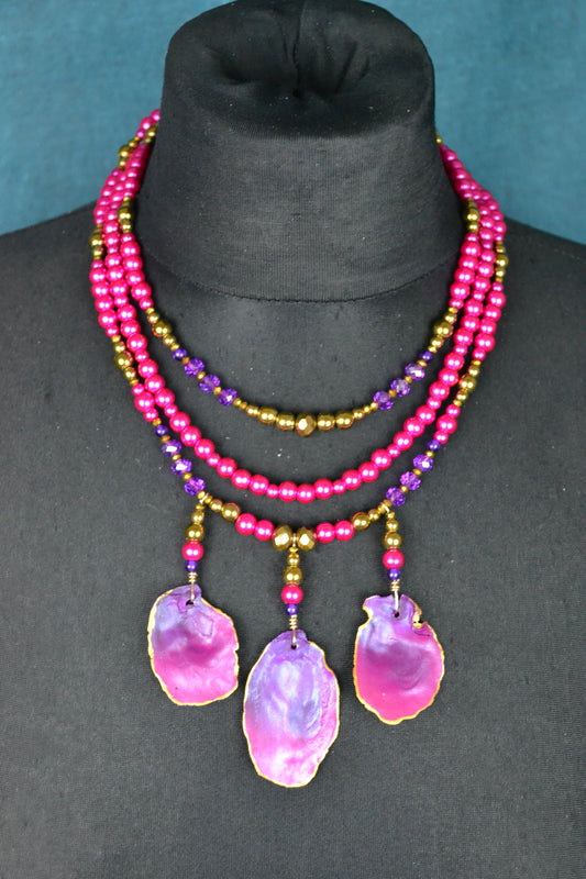 Pink Purple Treasure Necklace