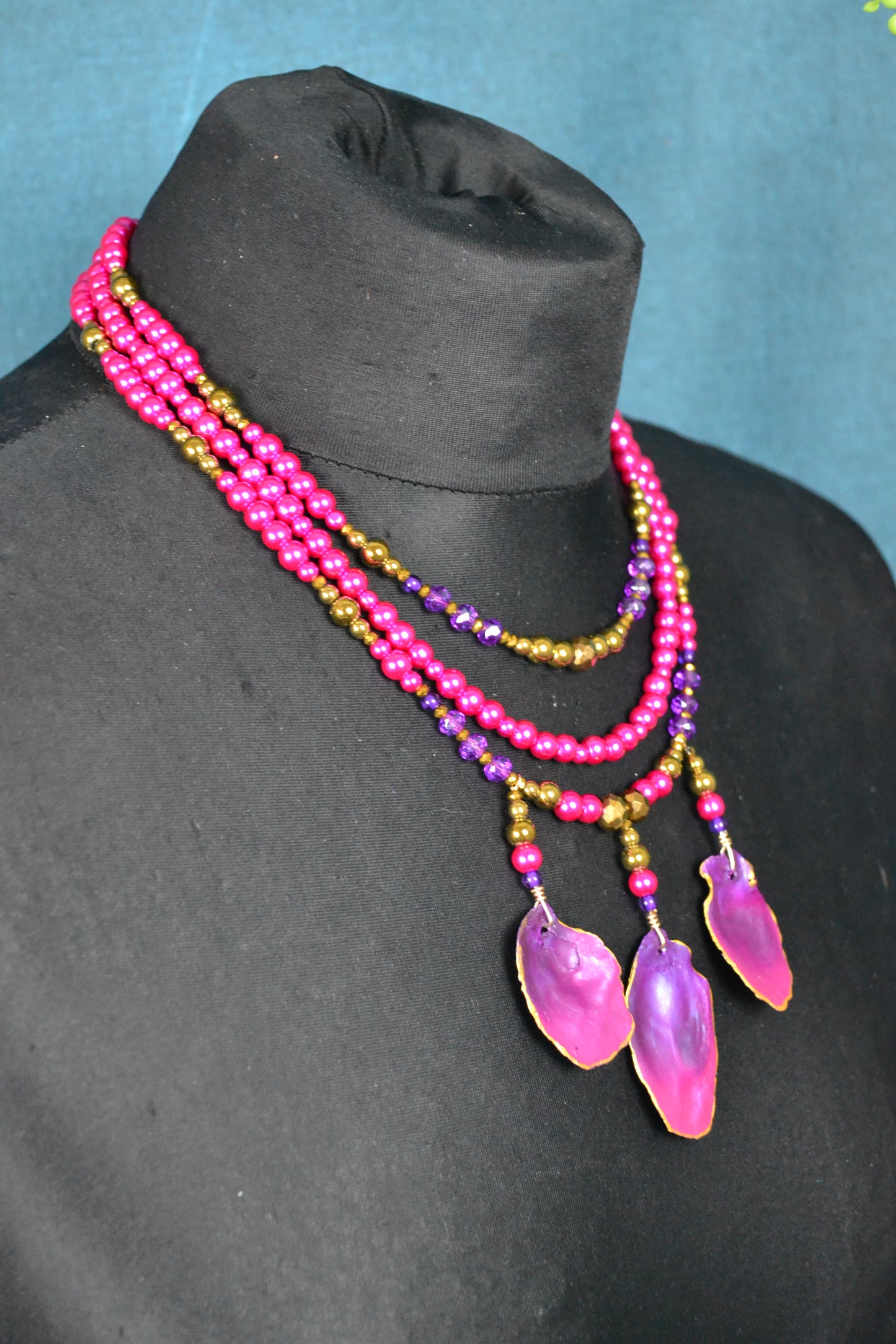 Pink Purple Treasure Necklace