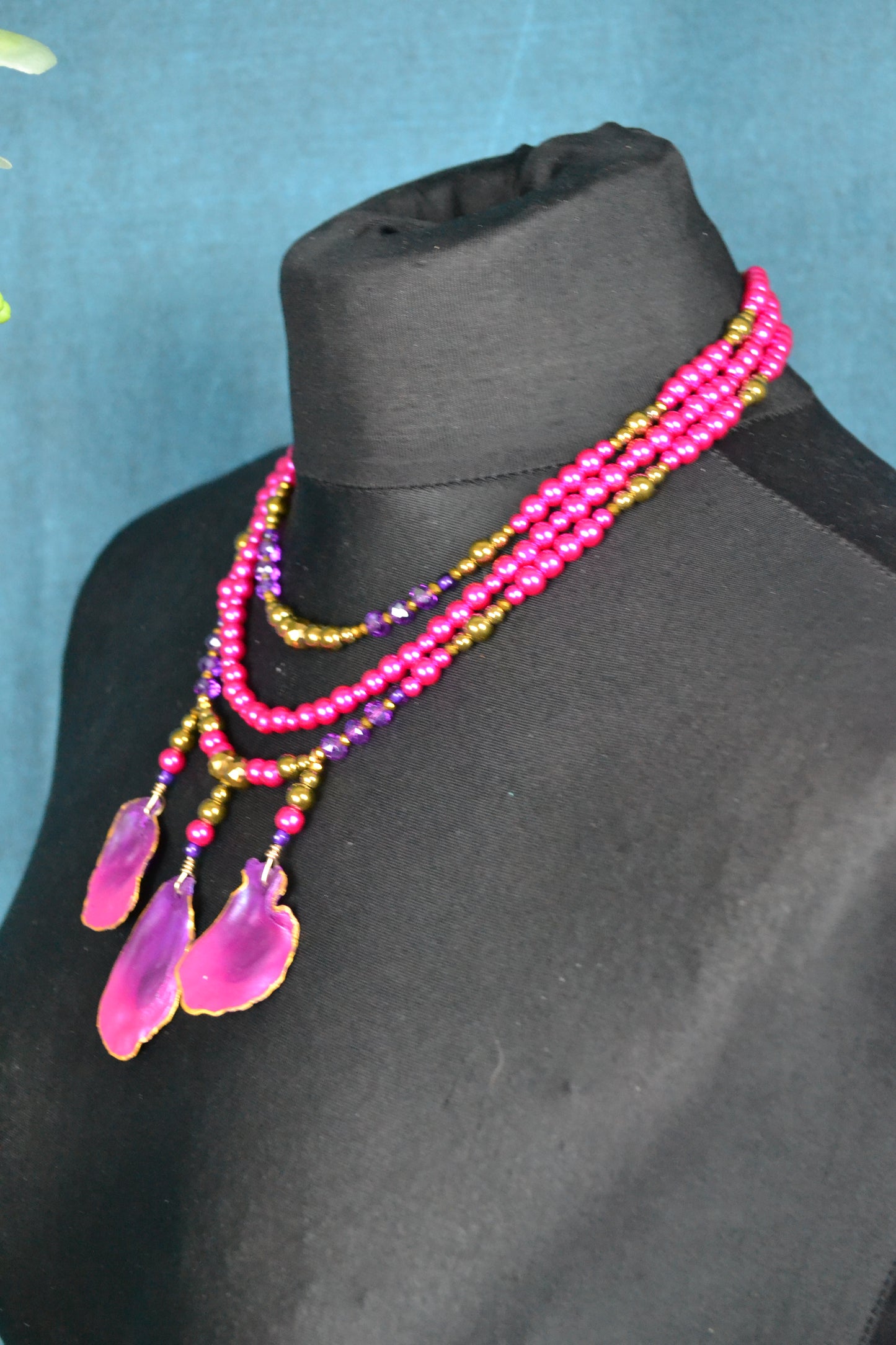 Pink Purple Treasure Necklace